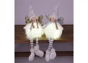 Weihnachtsengel Kantenhocker mit LED-Bauch Warmweiß