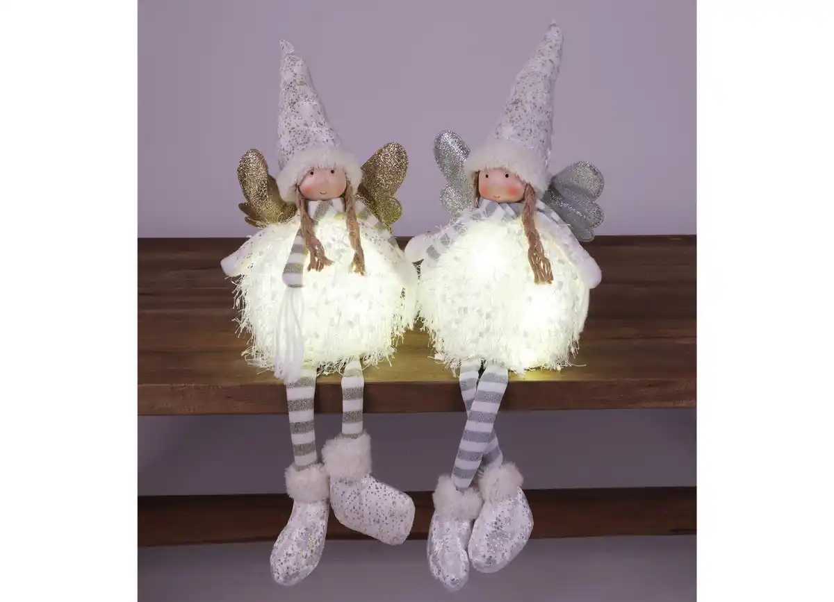 Bild 1 von Weihnachtsengel Kantenhocker mit LED-Bauch Warmweiß