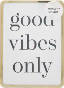 IDEENWELT Metallrahmen gold abgerundet