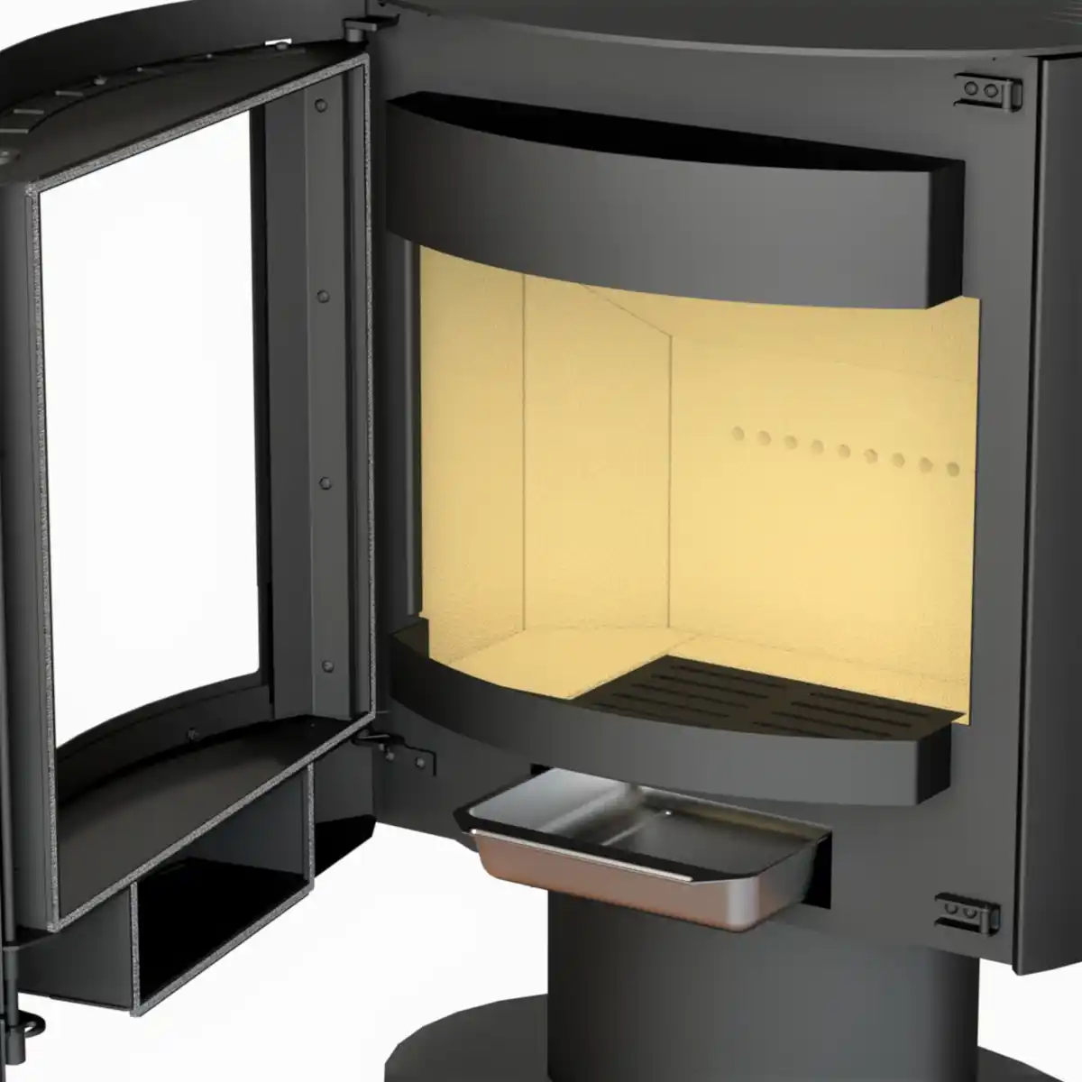 Bild 3 von THERMIA Kaminofen »Madagascar Mini«, grau, Stahl, 8 kW