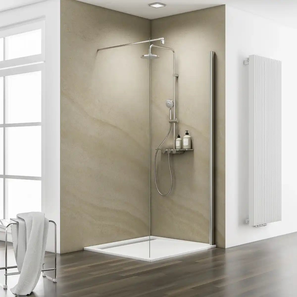 Bild 1 von SCHULTE Duschwand »ExpressPlus MasterClass«, BxH: 120 x 200 cm, ESG, Walk-In, Ecke