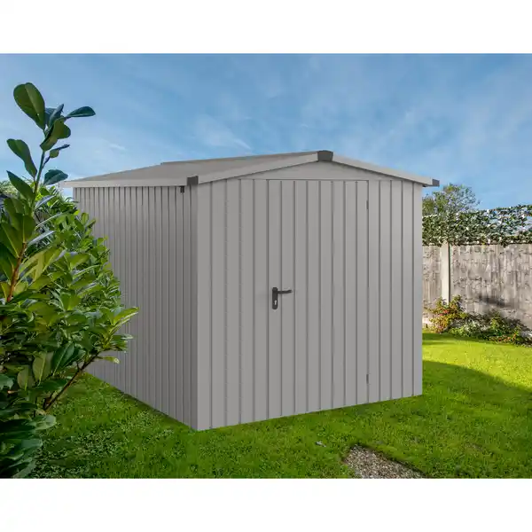 Bild 1 von EcoStar Gerätehaus 'Euroline ESD6 Trend-Sk' graualuminium 237 x 277 x 203 cm, Einzeltür