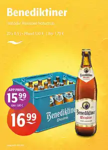 Benediktiner Hell oder Weissbier Naturtrüb
