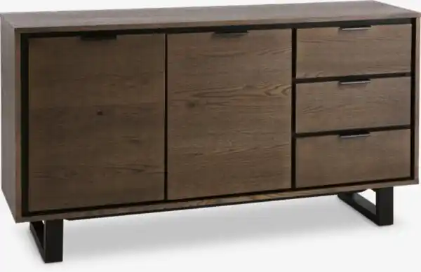 Bild 1 von Sideboard HORNBORG 2 Türen 3 Schubladen dunkle eiche
