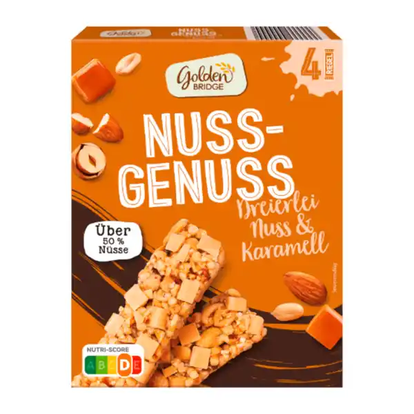 Bild 3 von GOLDEN BRIDGE Nussriegel 160g
