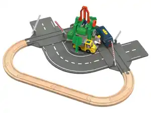 Playtive Holz Verladeschienen-Set / Polizeiwachen-Set