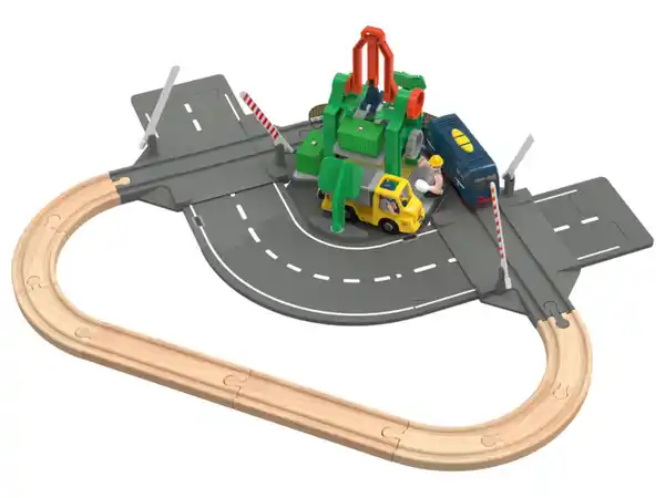 Bild 1 von Playtive Holz Verladeschienen-Set / Polizeiwachen-Set