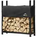 Bild 1 von ShelterLogic Kaminholzregal inklusive Abdeckung schwarz Stahl 36 x 120 x 119 cm