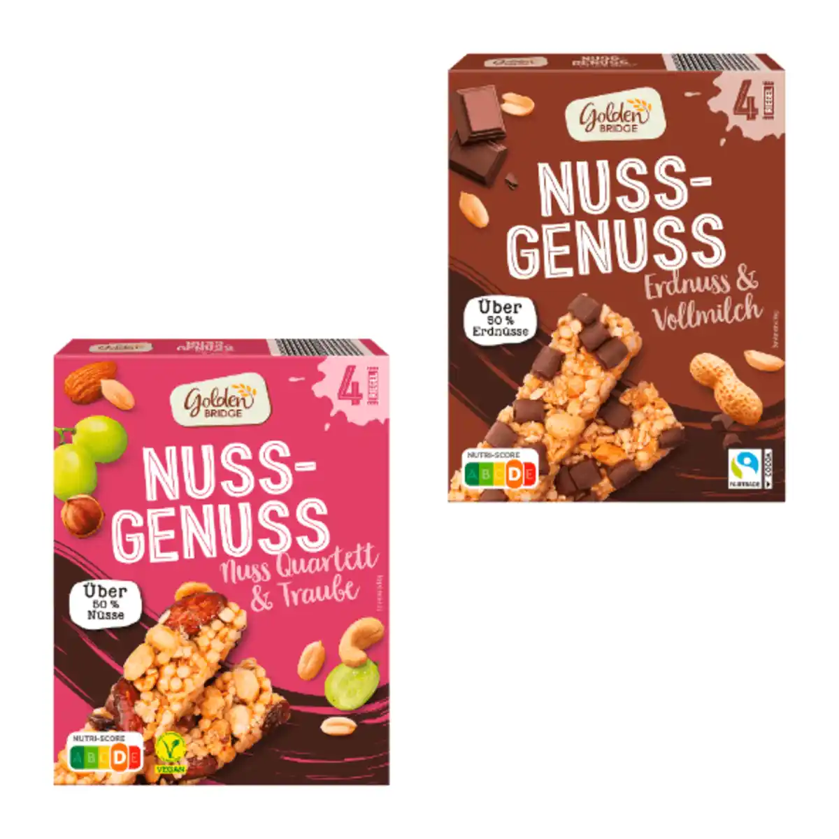 Bild 1 von GOLDEN BRIDGE Nussriegel 160g