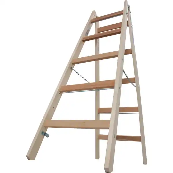 Bild 2 von KRAUSE Sprossen-Doppelleiter »STABILO«, Anzahl Sprossen: 10, aus Holz