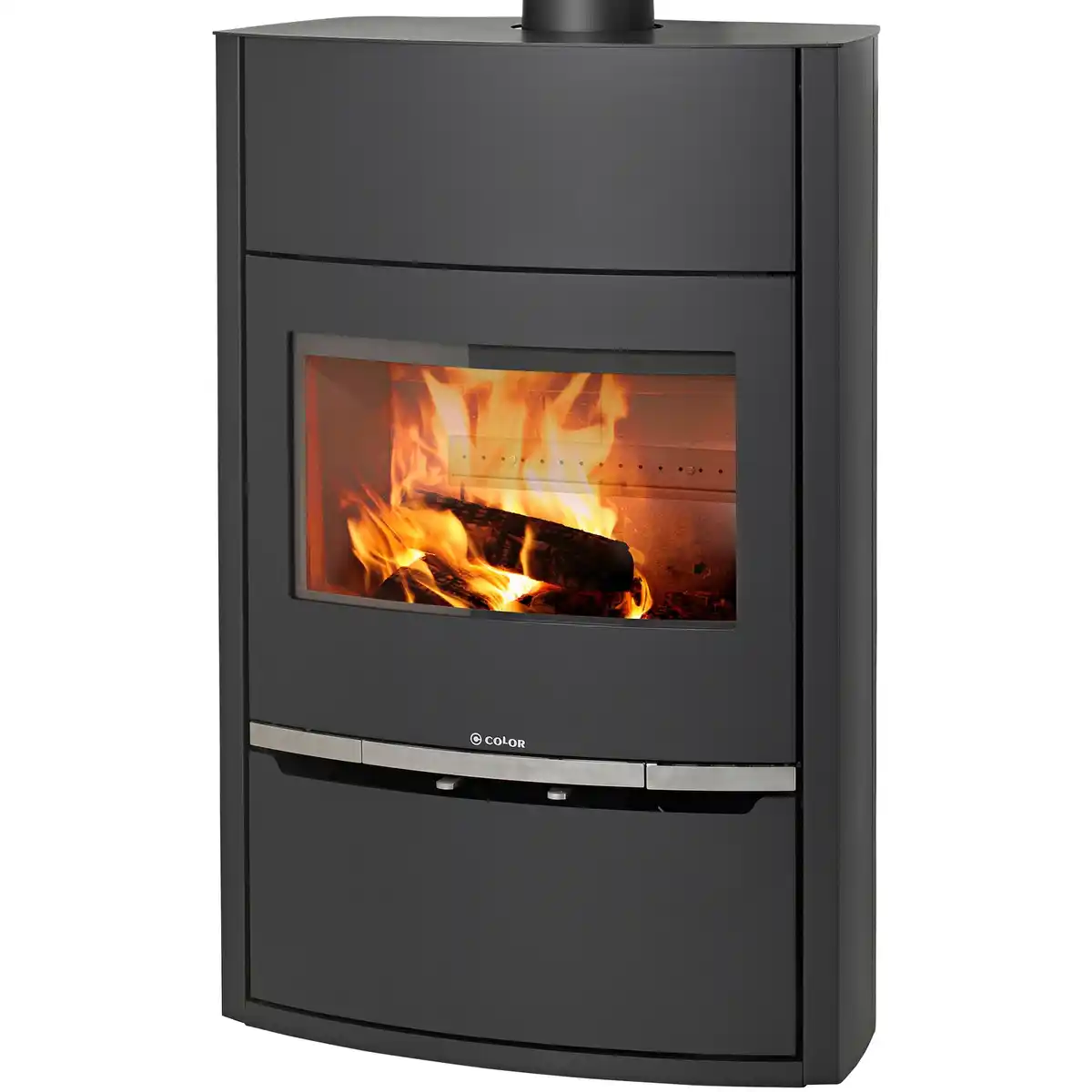 Bild 1 von COLOR EMAJL Kaminofen »Alaska«, schwarz, Stahl, 7,8 kW