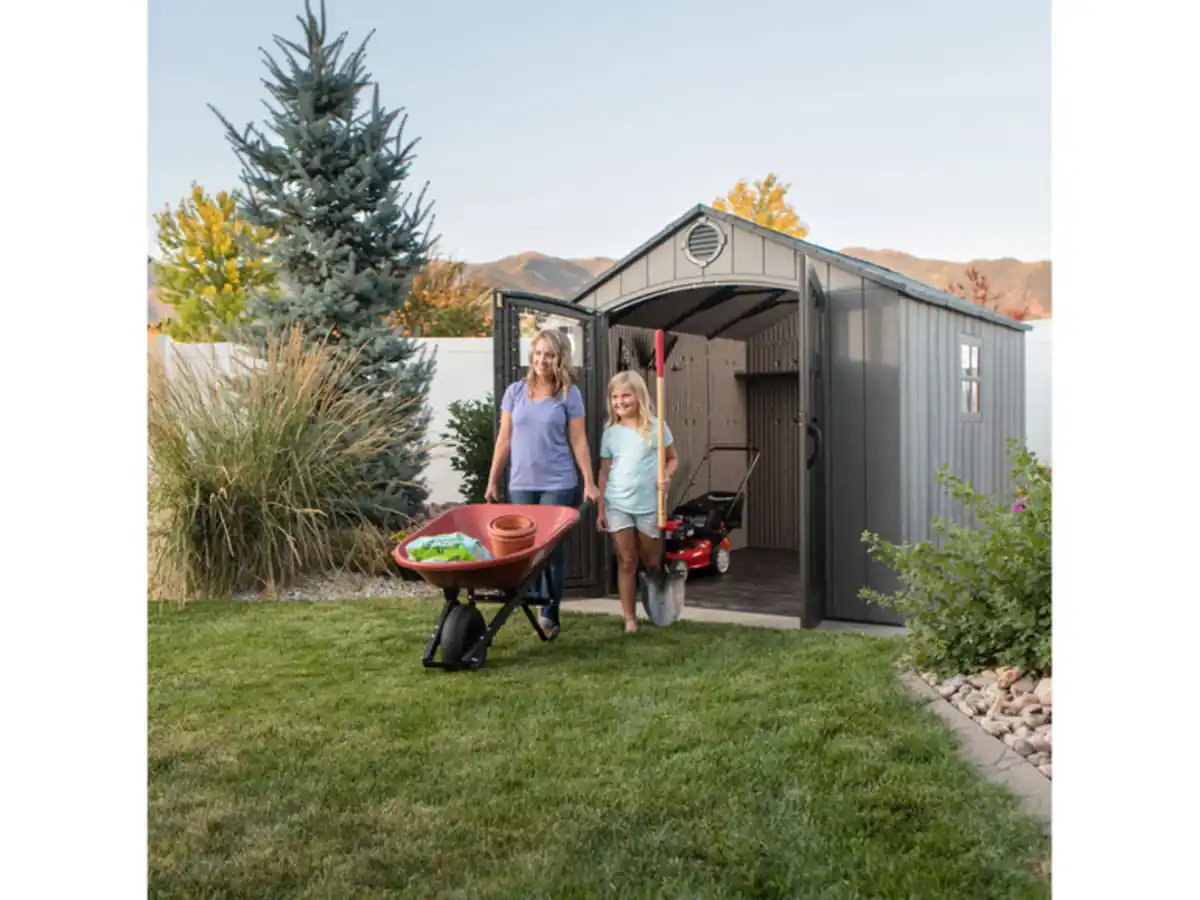 Bild 1 von Lifetime Gerätehaus »Jupiter«, Stahl/Kunststoff, mit Regal und Wandhaken