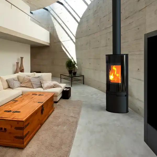 Bild 4 von THERMIA Kaminofen »Nürnberg«, schwarz, Stahl, 6 kW