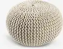 Bild 1 von Pouf NEBLE Ø50 Strickstoff beige