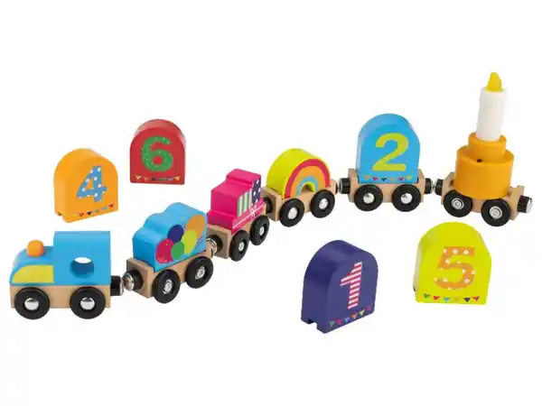 Bild 2 von lupilu® Holzeisenbahn-Set, 16-teilig / 13-teilig