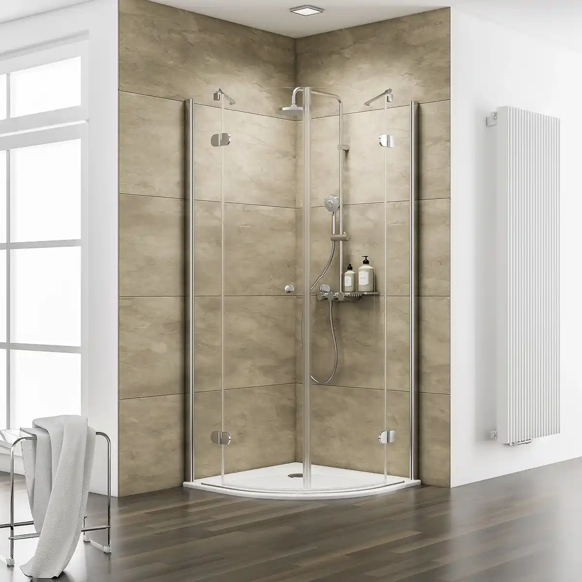 Bild 1 von SCHULTE Rundduschen-Set »MasterClass«, BxHxT: 90 x 200 x 90 cm, chromfarben