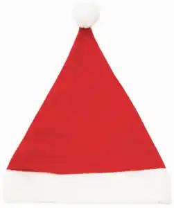 Weihnachtsmütze Plüsch rot