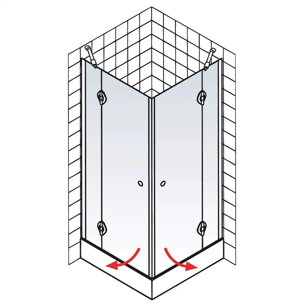 Bild 2 von SCHULTE Eckeinstieg »Masterclass«, Drehtür, BxH: 80 x 200 cm