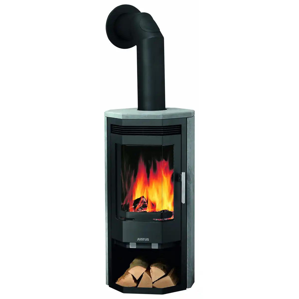 Bild 1 von Justus Kaminofen 'Usedom 5' Stahl/Speckstein 5,5 kW