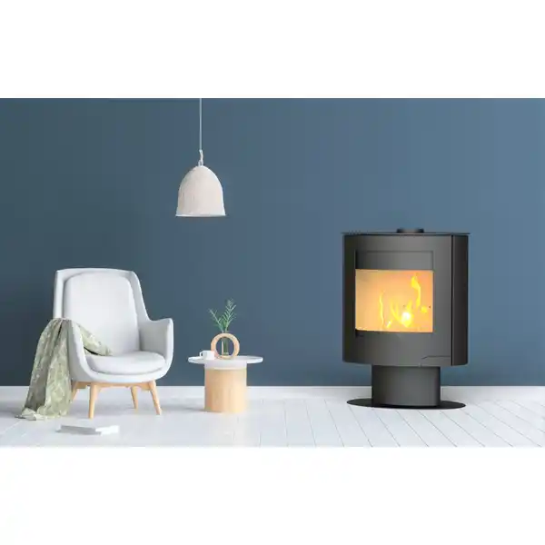 Bild 1 von THERMIA Kaminofen »Madagascar Mini«, grau, Stahl, 8 kW