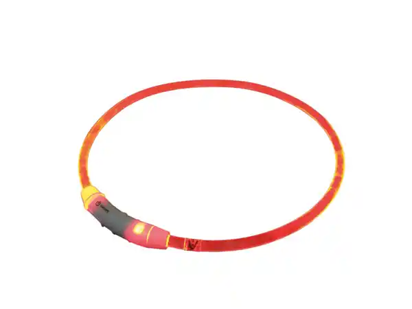 Bild 1 von Nobby LED Leuchthalsband Visible transparent rot für Hunde mit kurzem Fell