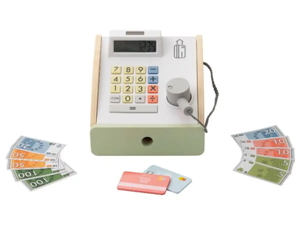 Bild 2 von lupilu® Kassen-Set / Waagen-Set / Lebensmittelkisten-Set / Einkaufskorb