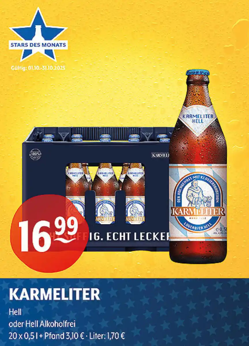 Bild 1 von KARMELITER Hell oder Hell Alkoholfrei
