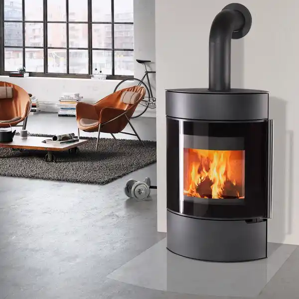 Bild 2 von THERMIA Kaminofen »Nürnberg XL«, schwarz, Stahl, 8 kW