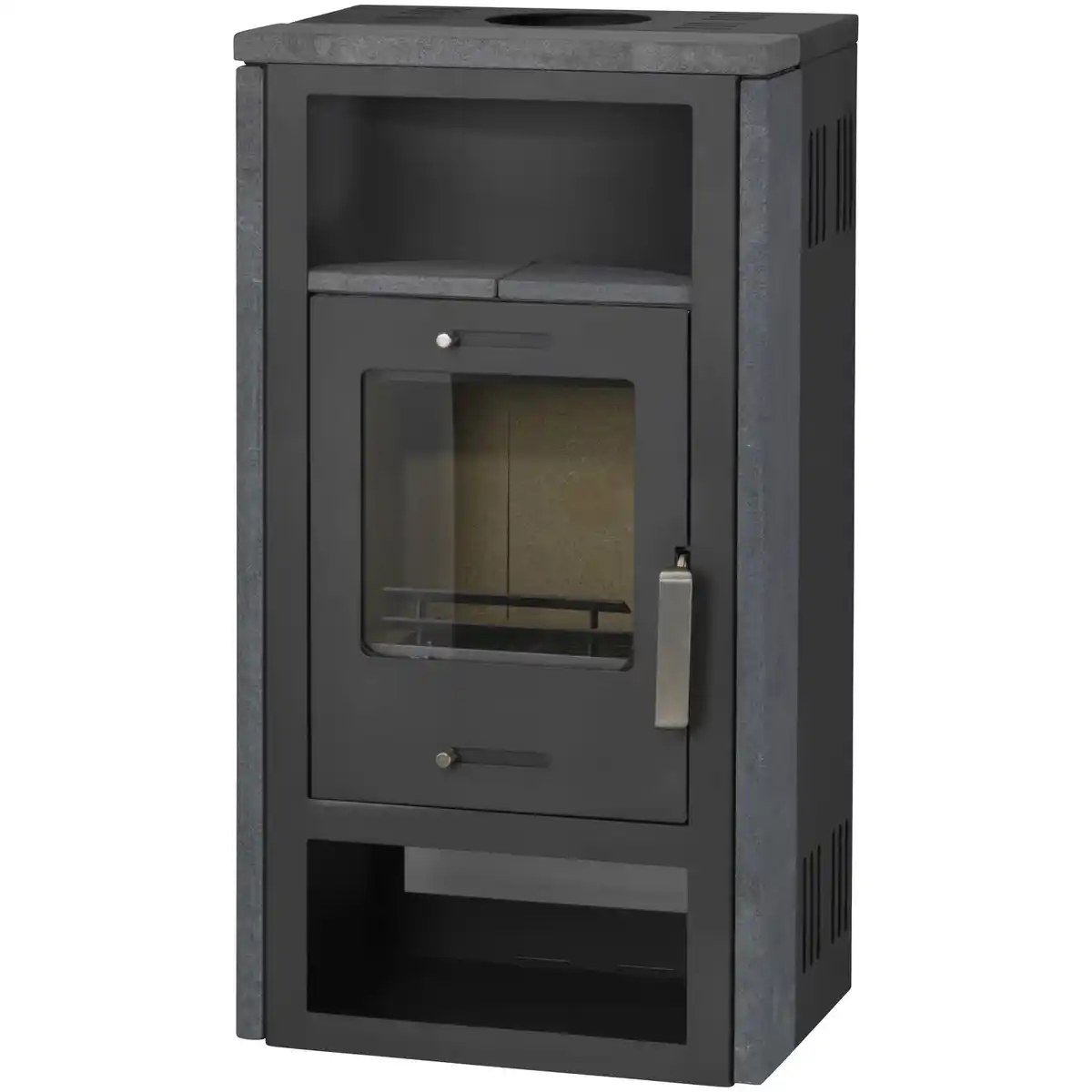 Bild 1 von accente Kaminofen »Aldebaran«, grau, Granitstein, 7 kW