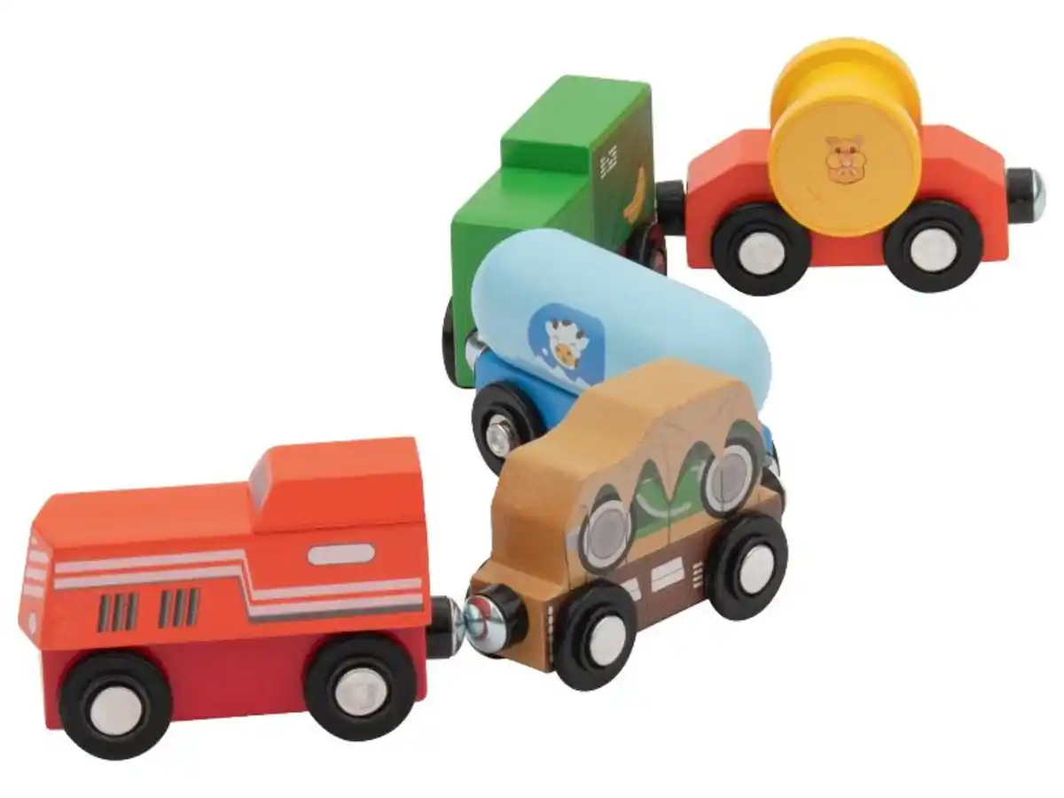 Bild 2 von lupilu® Lastzug / Feuerwehrzug / Kinderzug / Güterzug, 5-teilig