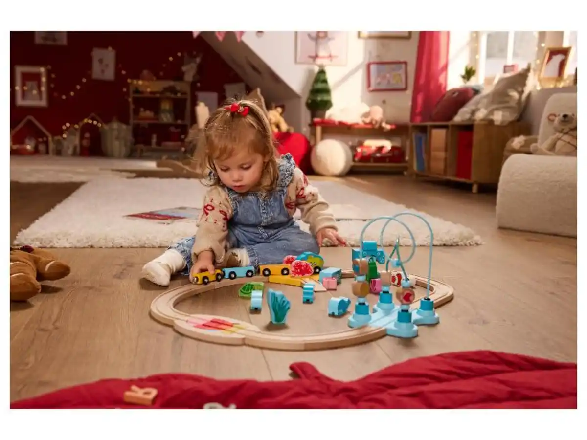 Bild 2 von lupilu® Holz Eisenbahnset »Montessori-Set / Unterwasserwelt«