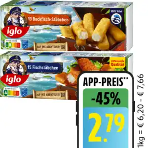 iglo Fisch- oder Backfischstäbchen