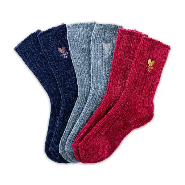 Bild 3 von Ellenor Chenille-Rippsocken 3 Paar