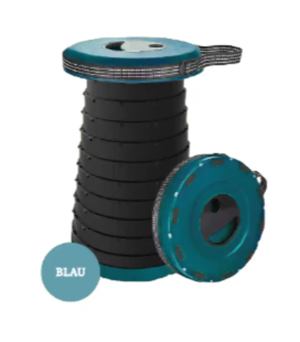 Bild 1 von Tim Garden Klapphocker höhenverstellbar D26xH42cm 3fa. Farbe: Blau