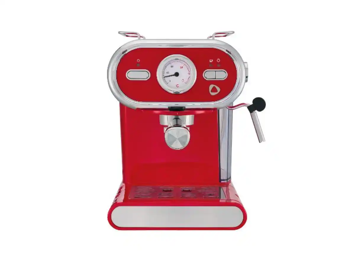Bild 1 von SILVERCREST® Espressomaschine Chrom Retro 1973 rot SEMC 1100 A1