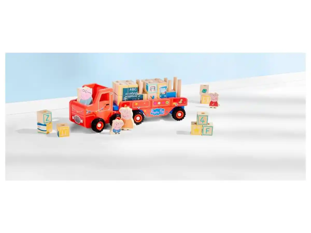 Bild 3 von Holz-Truck, mit Anhänger und Zubehör