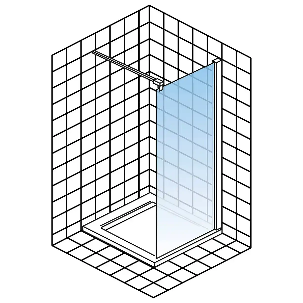 Bild 3 von SCHULTE Duschwand »MasterClass«, BxH: 50 x 200 cm, ESG, Walk-In, Ecke