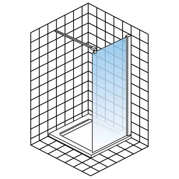 Bild 3 von SCHULTE Duschwand »MasterClass«, BxH: 50 x 200 cm, ESG, Walk-In, Ecke