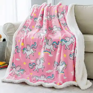 Dreamtex-Junior Kinder-Coral-Sherpa-Kuscheldecke