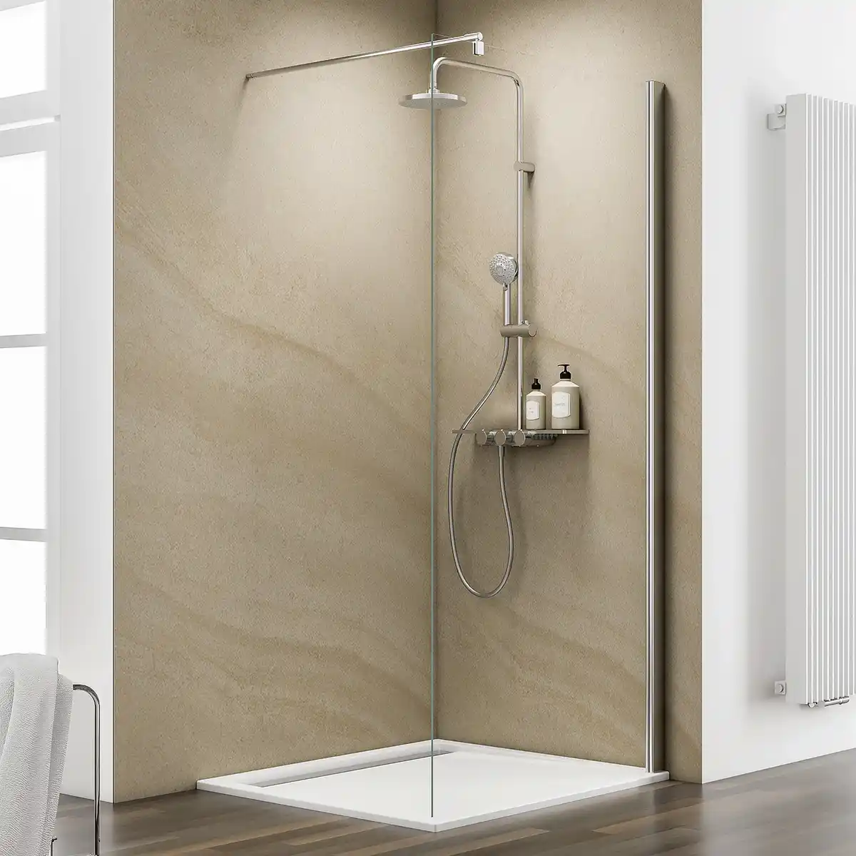 Bild 1 von SCHULTE Duschwand »MasterClass«, BxH: 60 x 200 cm, ESG, Walk-In, Ecke