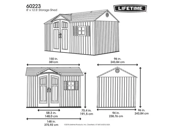 Bild 2 von Lifetime Gerätehaus »Texas«, Stahl/Kunststoff, mit zusätzlichem Fenster