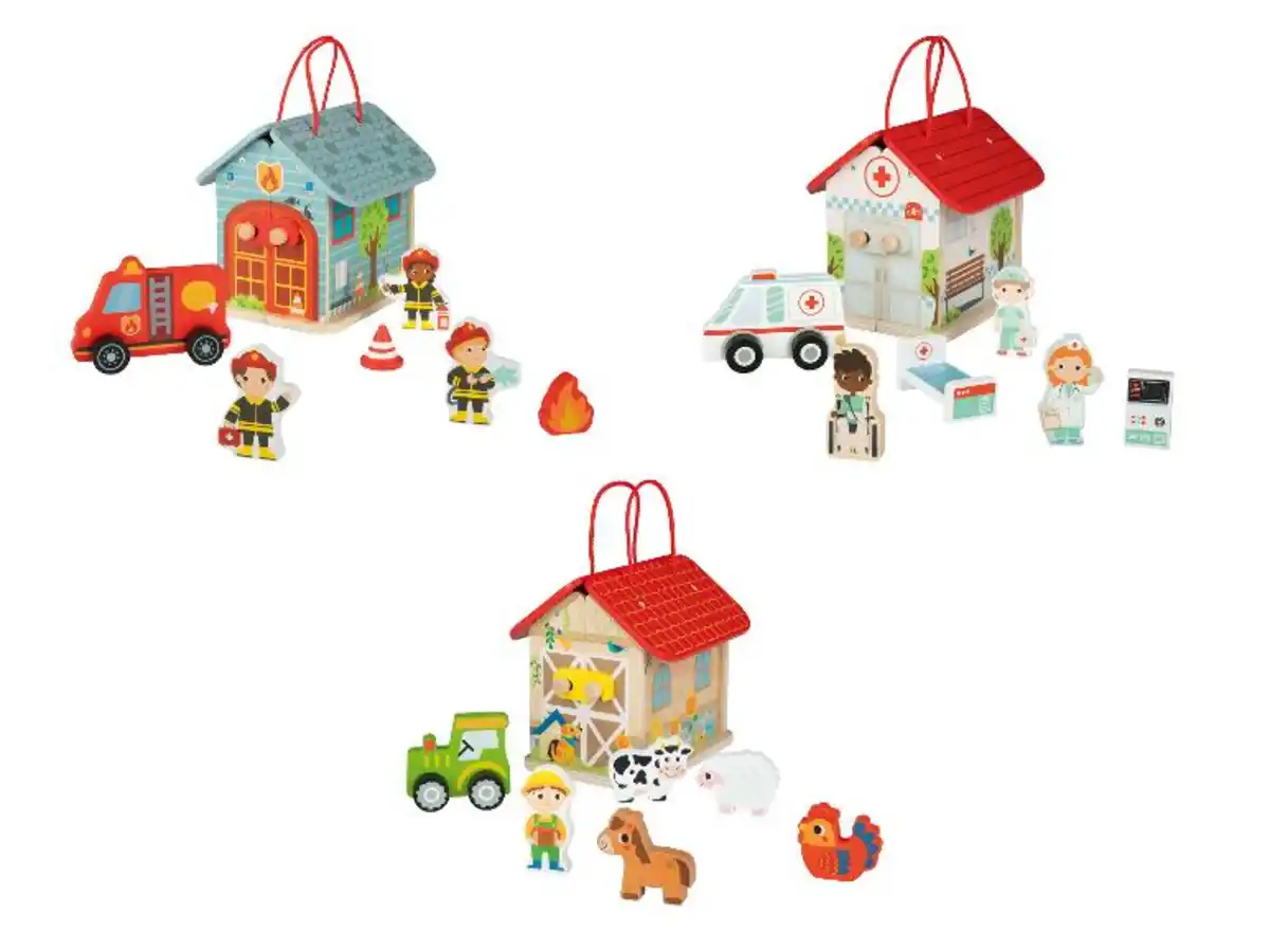 Bild 1 von Playtive Tragbares Puppenhaus, aufklappbar