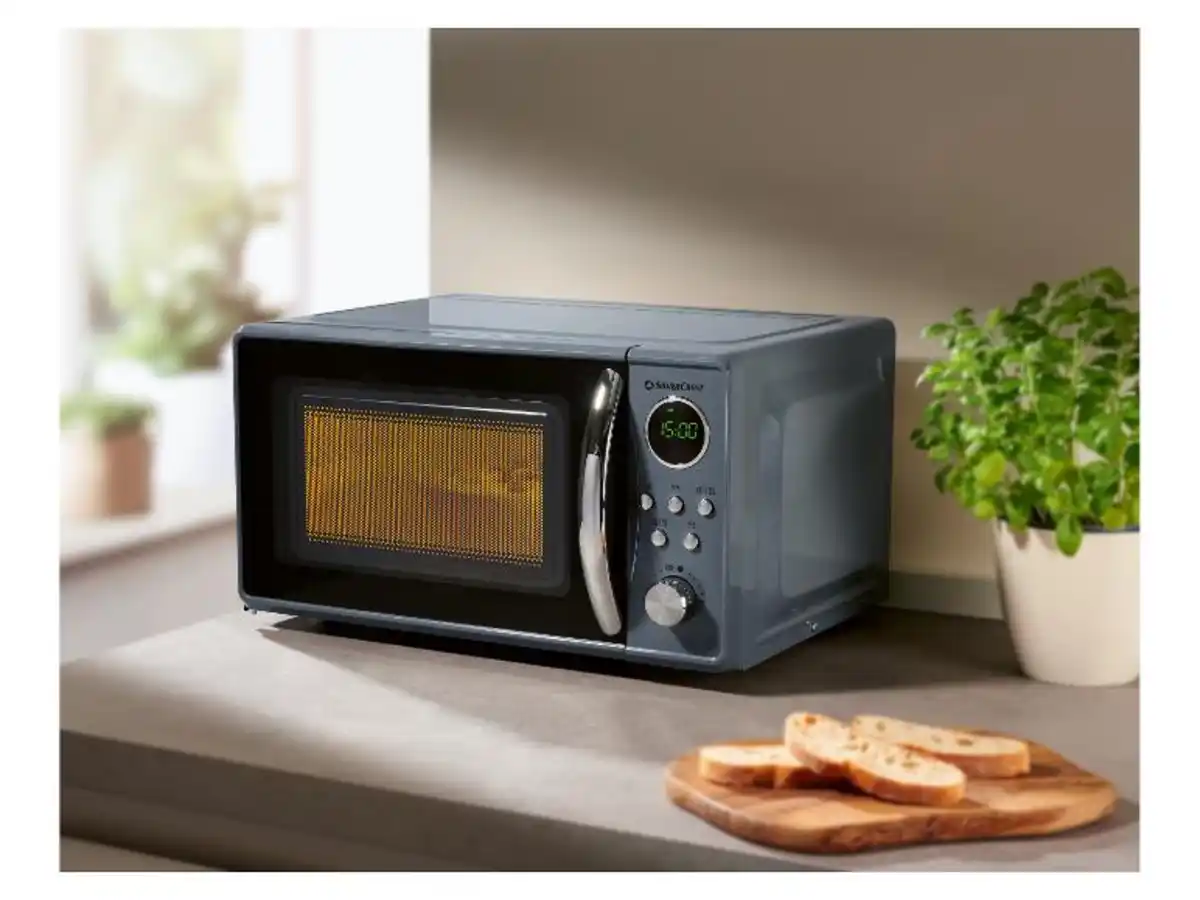 Bild 2 von SILVERCREST® Mikrowelle »SMWC 700 D1«, im Retro-Design, anthrazit