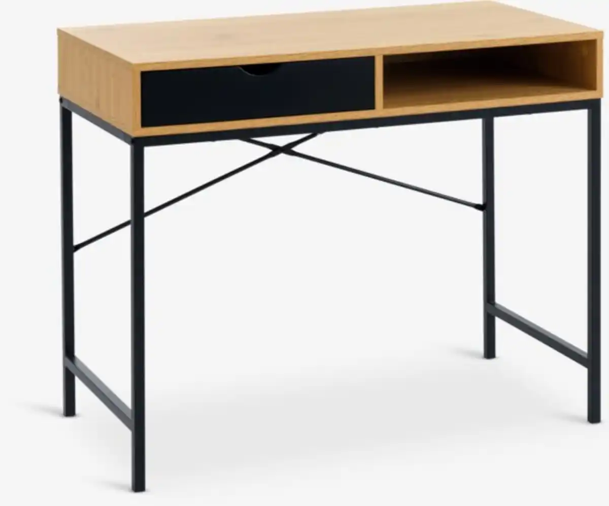 Bild 1 von Schreibtisch TRAPPEDAL 48x95 eichefarben/schwarz