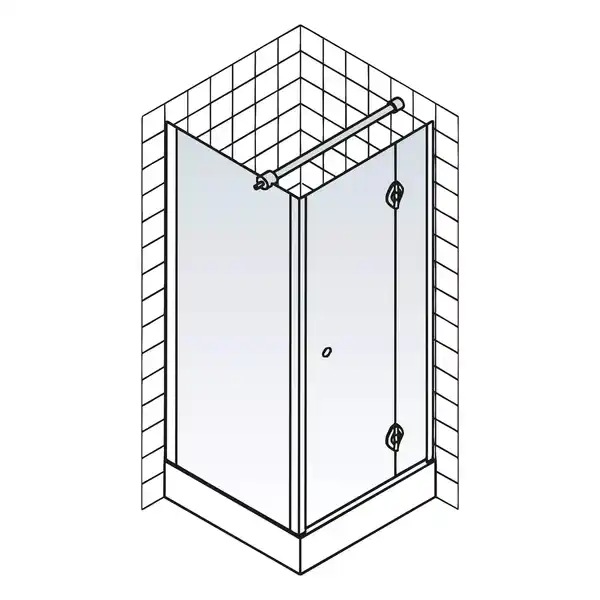 Bild 2 von SCHULTE Eckdusche »Masterclass«, chromoptik, 90x90 cm, Tür rechts