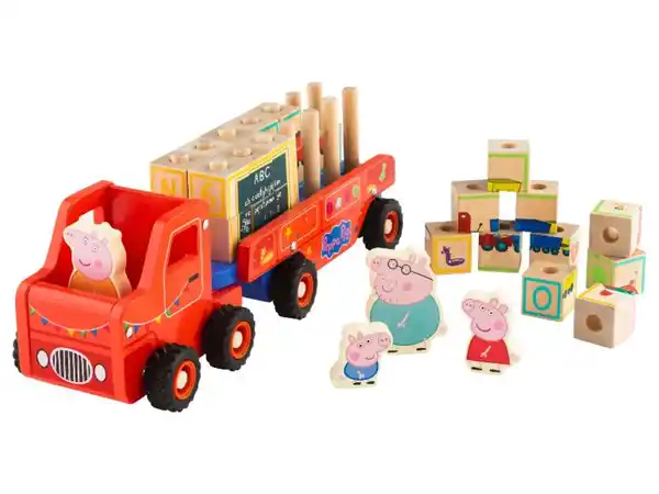 Bild 1 von Holz-Truck, mit Anhänger und Zubehör