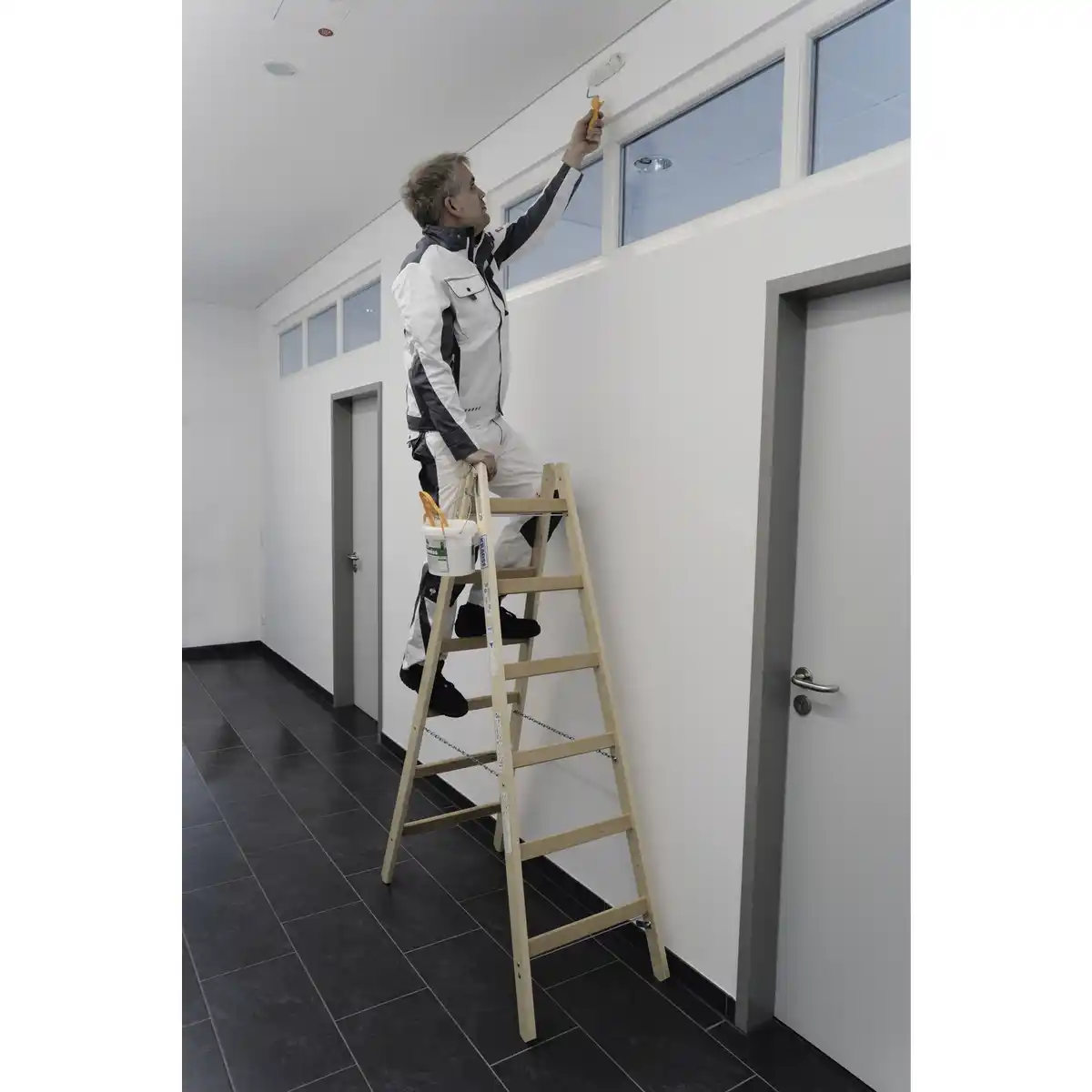 Bild 3 von KRAUSE Sprossen-Doppelleiter »STABILO«, Anzahl Sprossen: 12, aus Holz