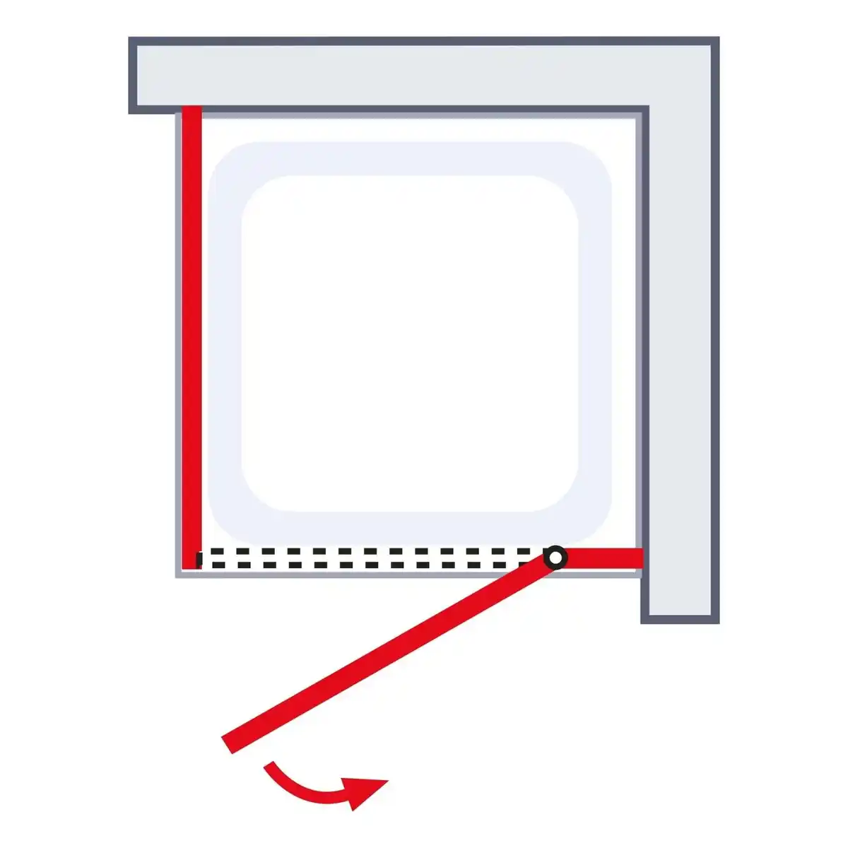 Bild 3 von SCHULTE Eckdusche »MasterClass«, chromoptik, 90x90 cm, Tür rechts
