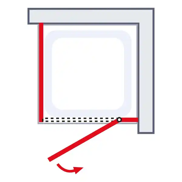 Bild 3 von SCHULTE Eckdusche »MasterClass«, chromoptik, 90x90 cm, Tür rechts
