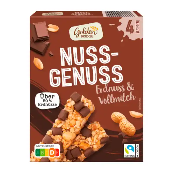 Bild 2 von GOLDEN BRIDGE Nussriegel 160g